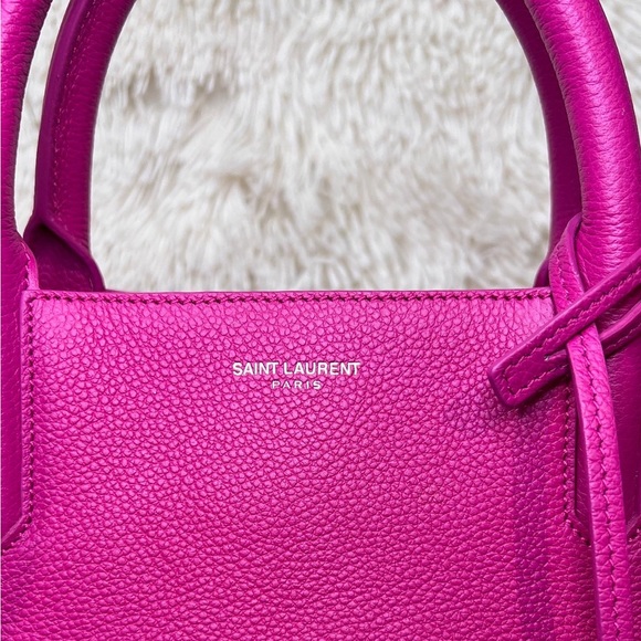 SOLD Authentic SAINT LAURENT
Grained Calfskin Small Cabas Rive Gauche - Picture 4 of 12